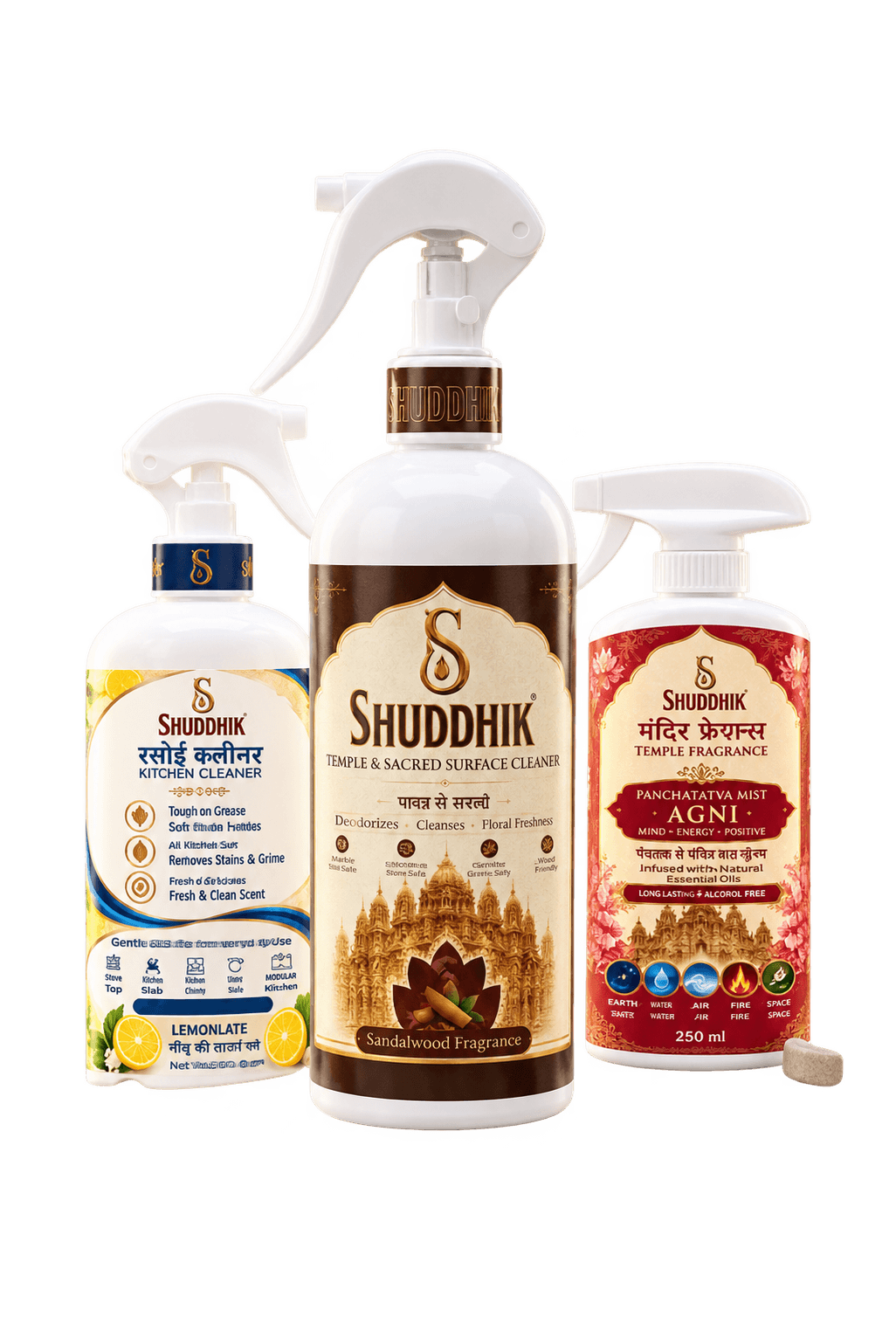 SHUDDHIK bottle front — temple & sacred surface cleaner